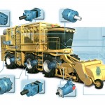 Typical Harvester Application, showing where Brevini can assist with your machine