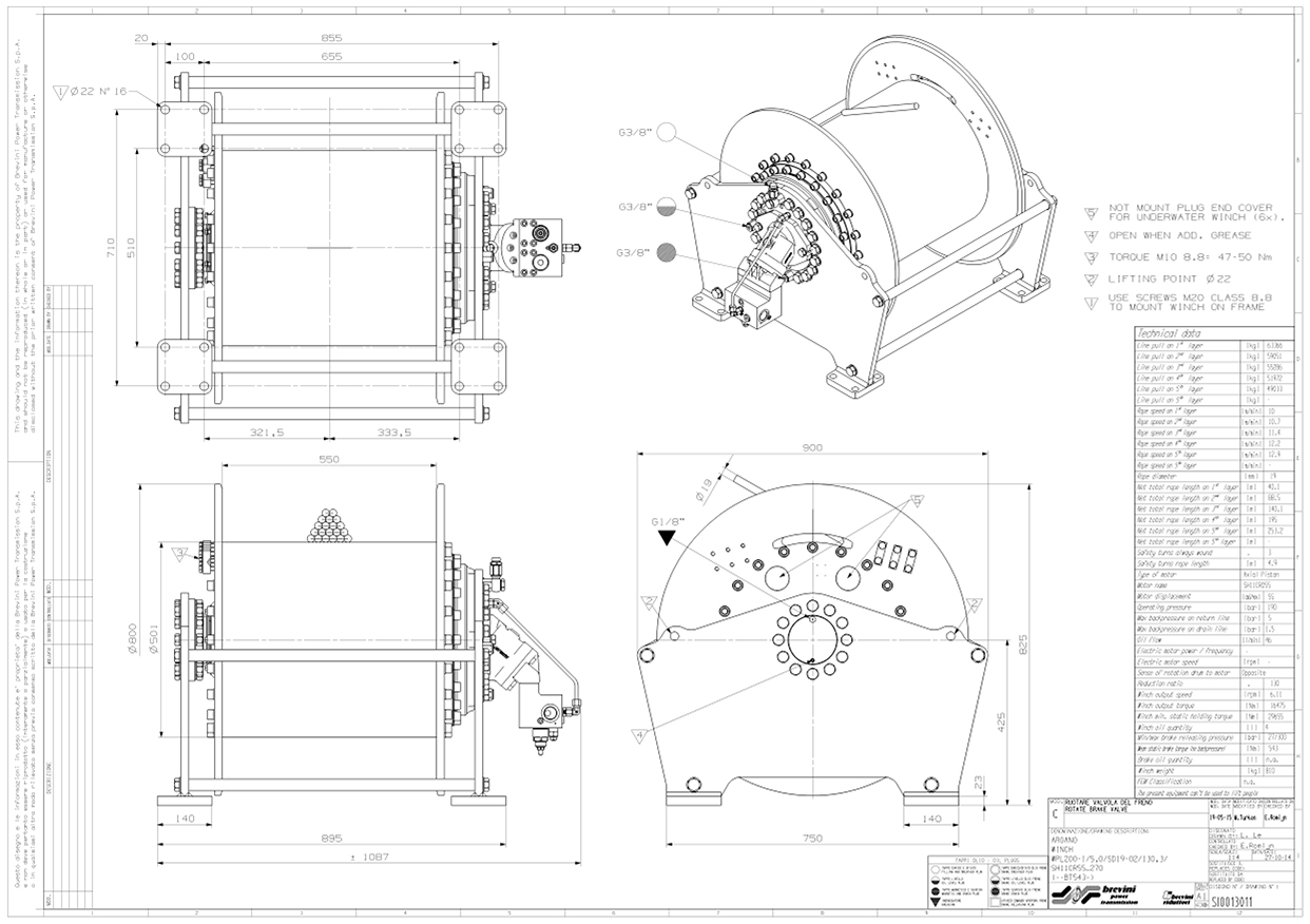 Brevini-5T-winch-drawing